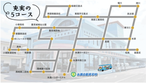 糸満自動車学校送迎バスの経路図